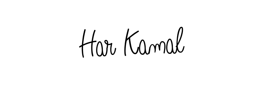 Create a beautiful signature design for name Har Kamal. With this signature (Angelique-Rose-font-FFP) fonts, you can make a handwritten signature for free. Har Kamal signature style 5 images and pictures png
