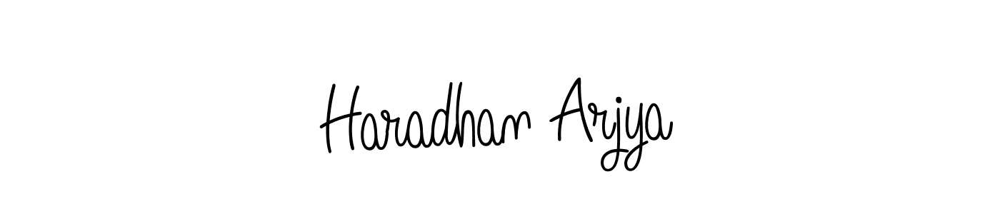 Also You can easily find your signature by using the search form. We will create Haradhan Arjya name handwritten signature images for you free of cost using Angelique-Rose-font-FFP sign style. Haradhan Arjya signature style 5 images and pictures png