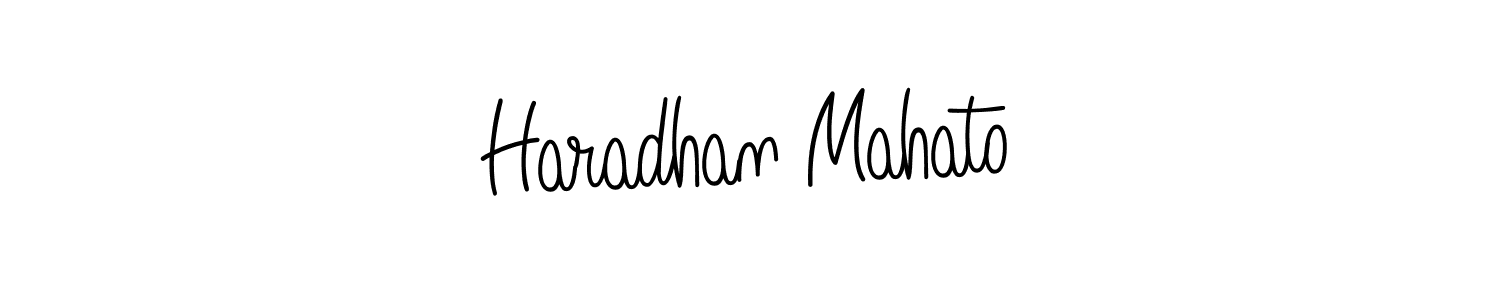 Make a beautiful signature design for name Haradhan Mahato. With this signature (Angelique-Rose-font-FFP) style, you can create a handwritten signature for free. Haradhan Mahato signature style 5 images and pictures png