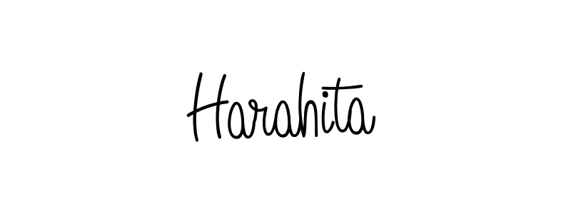 Harahita stylish signature style. Best Handwritten Sign (Angelique-Rose-font-FFP) for my name. Handwritten Signature Collection Ideas for my name Harahita. Harahita signature style 5 images and pictures png