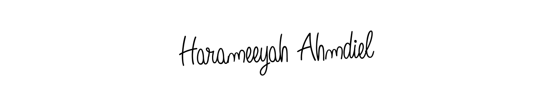 Once you've used our free online signature maker to create your best signature Angelique-Rose-font-FFP style, it's time to enjoy all of the benefits that Harameeyah Ahmdiel name signing documents. Harameeyah Ahmdiel signature style 5 images and pictures png