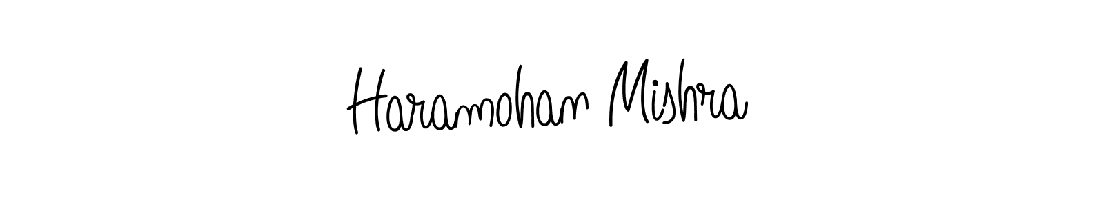 Use a signature maker to create a handwritten signature online. With this signature software, you can design (Angelique-Rose-font-FFP) your own signature for name Haramohan Mishra. Haramohan Mishra signature style 5 images and pictures png