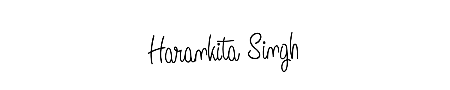How to make Harankita Singh name signature. Use Angelique-Rose-font-FFP style for creating short signs online. This is the latest handwritten sign. Harankita Singh signature style 5 images and pictures png
