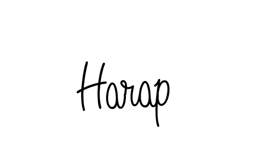The best way (Angelique-Rose-font-FFP) to make a short signature is to pick only two or three words in your name. The name Harap include a total of six letters. For converting this name. Harap signature style 5 images and pictures png
