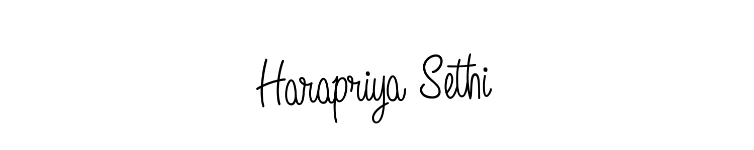 if you are searching for the best signature style for your name Harapriya Sethi. so please give up your signature search. here we have designed multiple signature styles  using Angelique-Rose-font-FFP. Harapriya Sethi signature style 5 images and pictures png