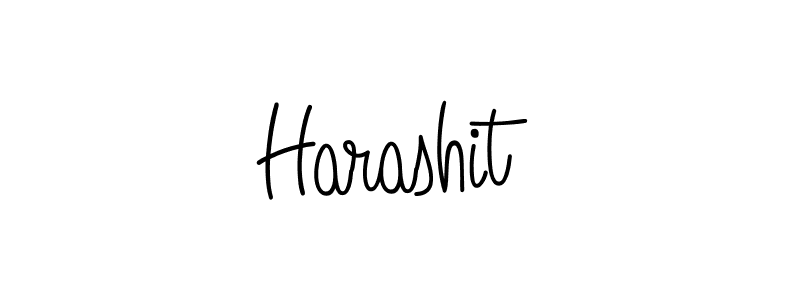 Design your own signature with our free online signature maker. With this signature software, you can create a handwritten (Angelique-Rose-font-FFP) signature for name Harashit. Harashit signature style 5 images and pictures png