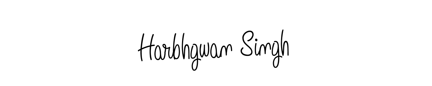 Make a beautiful signature design for name Harbhgwan Singh. With this signature (Angelique-Rose-font-FFP) style, you can create a handwritten signature for free. Harbhgwan Singh signature style 5 images and pictures png