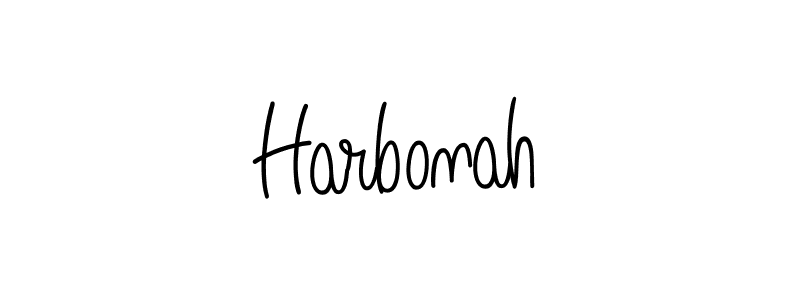 Design your own signature with our free online signature maker. With this signature software, you can create a handwritten (Angelique-Rose-font-FFP) signature for name Harbonah. Harbonah signature style 5 images and pictures png