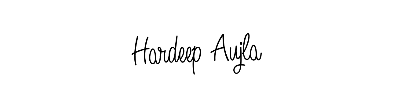 You should practise on your own different ways (Angelique-Rose-font-FFP) to write your name (Hardeep Aujla) in signature. don't let someone else do it for you. Hardeep Aujla signature style 5 images and pictures png