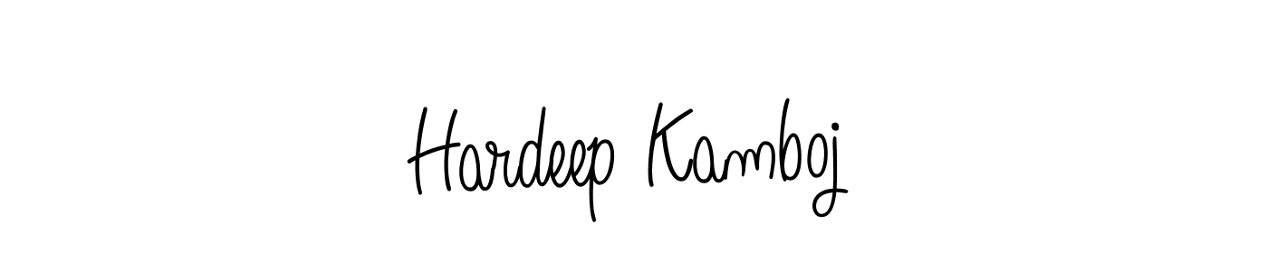 Create a beautiful signature design for name Hardeep Kamboj. With this signature (Angelique-Rose-font-FFP) fonts, you can make a handwritten signature for free. Hardeep Kamboj signature style 5 images and pictures png