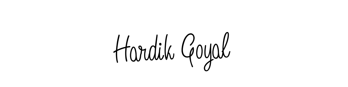 Make a beautiful signature design for name Hardik Goyal. With this signature (Angelique-Rose-font-FFP) style, you can create a handwritten signature for free. Hardik Goyal signature style 5 images and pictures png