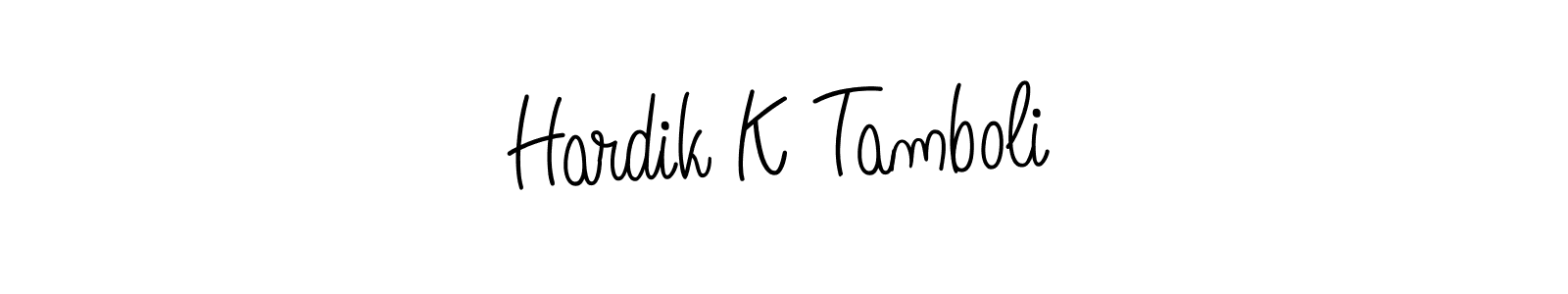 Also You can easily find your signature by using the search form. We will create Hardik K Tamboli name handwritten signature images for you free of cost using Angelique-Rose-font-FFP sign style. Hardik K Tamboli signature style 5 images and pictures png