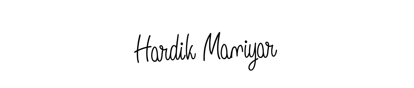 Also You can easily find your signature by using the search form. We will create Hardik Maniyar name handwritten signature images for you free of cost using Angelique-Rose-font-FFP sign style. Hardik Maniyar signature style 5 images and pictures png