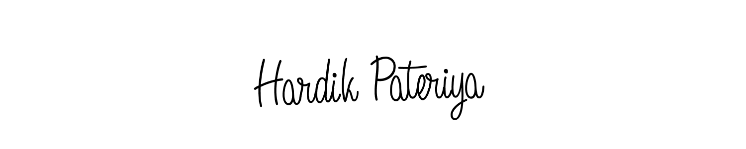 You should practise on your own different ways (Angelique-Rose-font-FFP) to write your name (Hardik Pateriya) in signature. don't let someone else do it for you. Hardik Pateriya signature style 5 images and pictures png