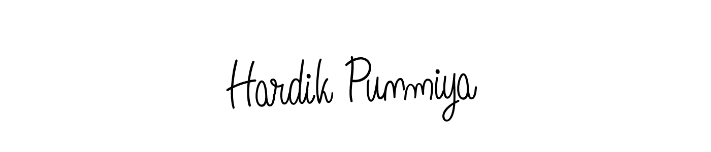 You should practise on your own different ways (Angelique-Rose-font-FFP) to write your name (Hardik Punmiya) in signature. don't let someone else do it for you. Hardik Punmiya signature style 5 images and pictures png