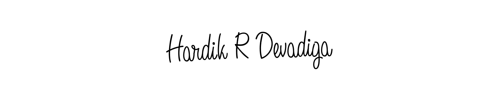 Use a signature maker to create a handwritten signature online. With this signature software, you can design (Angelique-Rose-font-FFP) your own signature for name Hardik R Devadiga. Hardik R Devadiga signature style 5 images and pictures png