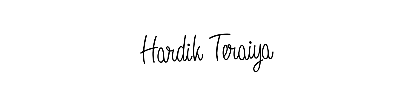 Also You can easily find your signature by using the search form. We will create Hardik Teraiya name handwritten signature images for you free of cost using Angelique-Rose-font-FFP sign style. Hardik Teraiya signature style 5 images and pictures png