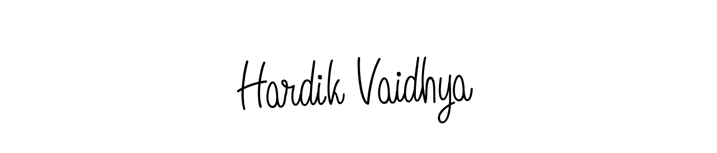 The best way (Angelique-Rose-font-FFP) to make a short signature is to pick only two or three words in your name. The name Hardik Vaidhya include a total of six letters. For converting this name. Hardik Vaidhya signature style 5 images and pictures png