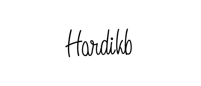 Make a beautiful signature design for name Hardikb. With this signature (Angelique-Rose-font-FFP) style, you can create a handwritten signature for free. Hardikb signature style 5 images and pictures png