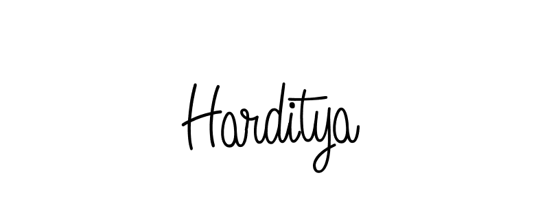 You should practise on your own different ways (Angelique-Rose-font-FFP) to write your name (Harditya) in signature. don't let someone else do it for you. Harditya signature style 5 images and pictures png
