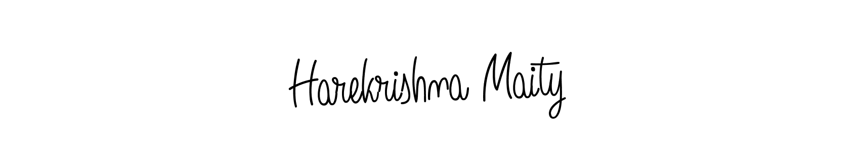 Make a beautiful signature design for name Harekrishna Maity. With this signature (Angelique-Rose-font-FFP) style, you can create a handwritten signature for free. Harekrishna Maity signature style 5 images and pictures png