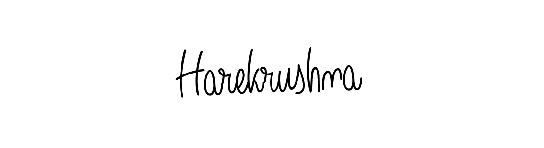 Design your own signature with our free online signature maker. With this signature software, you can create a handwritten (Angelique-Rose-font-FFP) signature for name Harekrushna. Harekrushna signature style 5 images and pictures png