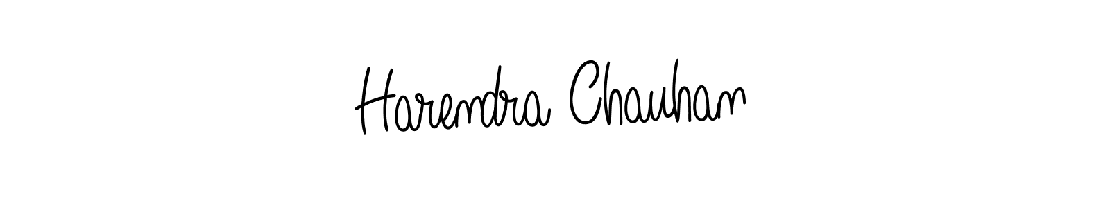 How to make Harendra Chauhan name signature. Use Angelique-Rose-font-FFP style for creating short signs online. This is the latest handwritten sign. Harendra Chauhan signature style 5 images and pictures png