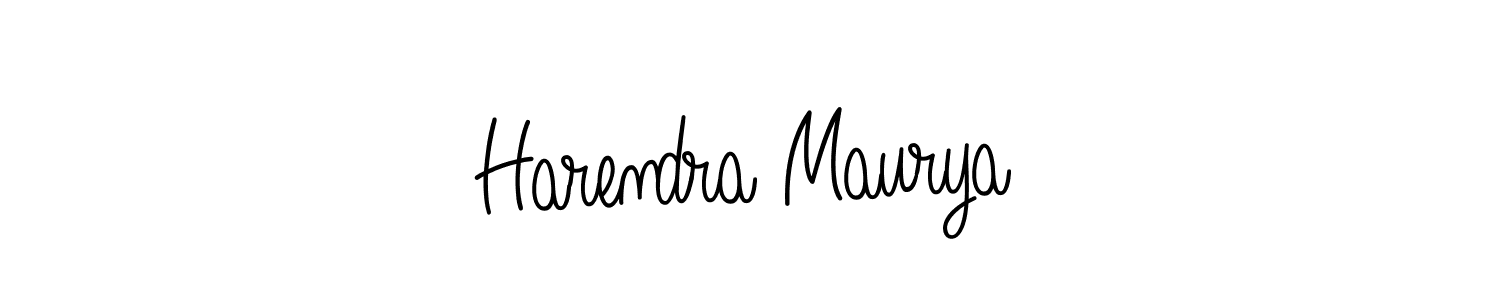 Also we have Harendra Maurya name is the best signature style. Create professional handwritten signature collection using Angelique-Rose-font-FFP autograph style. Harendra Maurya signature style 5 images and pictures png