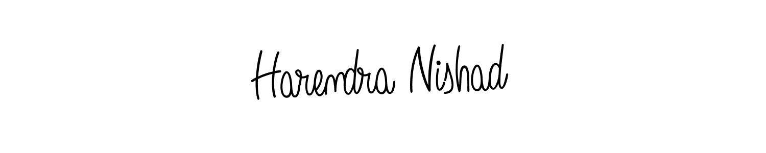 How to make Harendra Nishad signature? Angelique-Rose-font-FFP is a professional autograph style. Create handwritten signature for Harendra Nishad name. Harendra Nishad signature style 5 images and pictures png