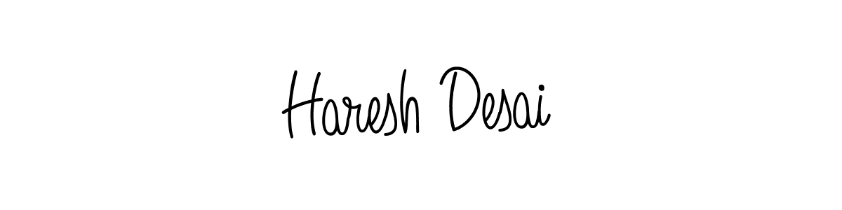 How to make Haresh Desai name signature. Use Angelique-Rose-font-FFP style for creating short signs online. This is the latest handwritten sign. Haresh Desai signature style 5 images and pictures png