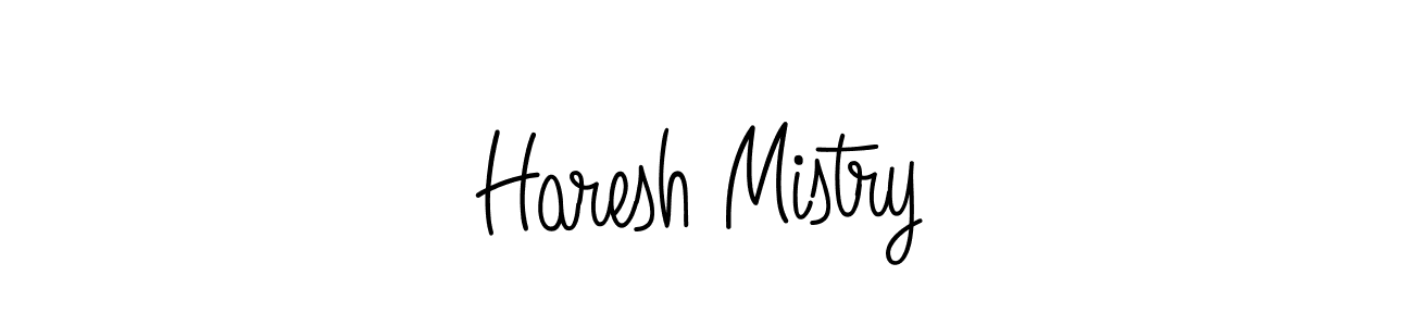 How to make Haresh Mistry name signature. Use Angelique-Rose-font-FFP style for creating short signs online. This is the latest handwritten sign. Haresh Mistry signature style 5 images and pictures png
