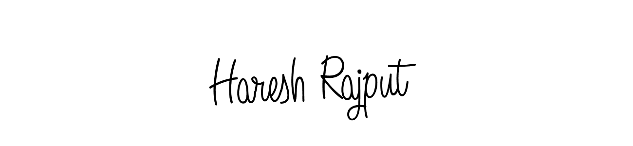 Make a beautiful signature design for name Haresh Rajput. With this signature (Angelique-Rose-font-FFP) style, you can create a handwritten signature for free. Haresh Rajput signature style 5 images and pictures png