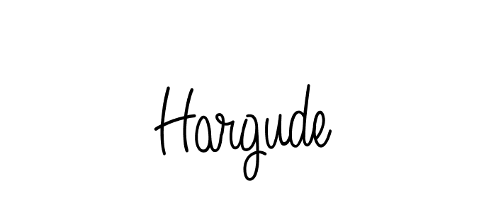 How to make Hargude name signature. Use Angelique-Rose-font-FFP style for creating short signs online. This is the latest handwritten sign. Hargude signature style 5 images and pictures png