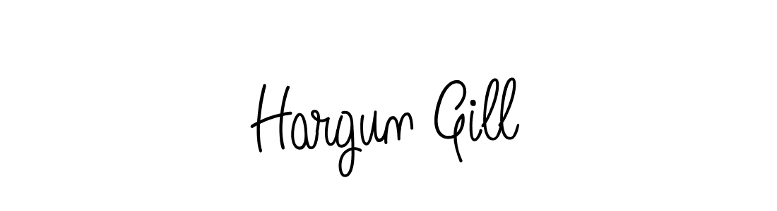 if you are searching for the best signature style for your name Hargun Gill. so please give up your signature search. here we have designed multiple signature styles  using Angelique-Rose-font-FFP. Hargun Gill signature style 5 images and pictures png