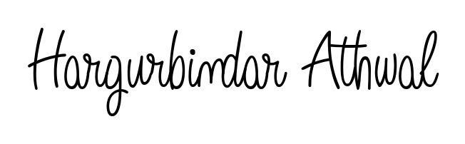 A timeless handwritten aesthetic for Hargurbindar Athwal. The Angelique-Rose-font-FFP font gives your signature a handcrafted feel with natural curves. Hargurbindar Athwal signature style 5 images and pictures png