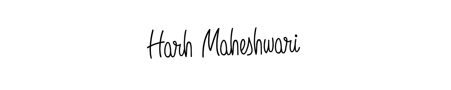 Use a signature maker to create a handwritten signature online. With this signature software, you can design (Angelique-Rose-font-FFP) your own signature for name Harh Maheshwari. Harh Maheshwari signature style 5 images and pictures png