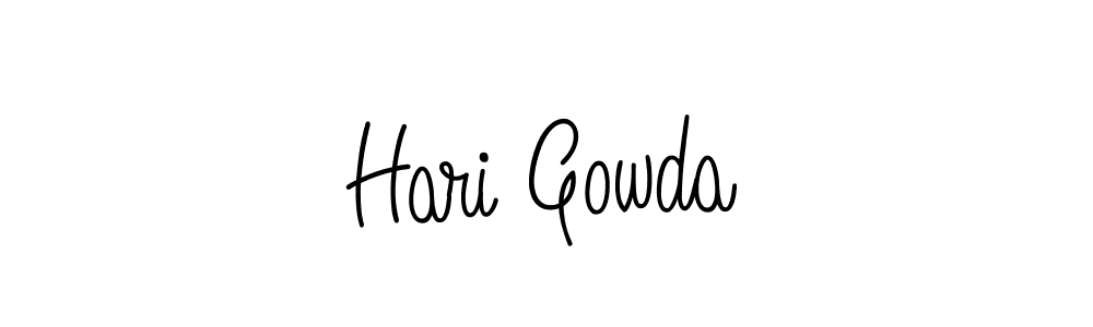 You should practise on your own different ways (Angelique-Rose-font-FFP) to write your name (Hari Gowda) in signature. don't let someone else do it for you. Hari Gowda signature style 5 images and pictures png