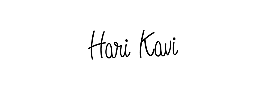 Make a beautiful signature design for name Hari Kavi. With this signature (Angelique-Rose-font-FFP) style, you can create a handwritten signature for free. Hari Kavi signature style 5 images and pictures png