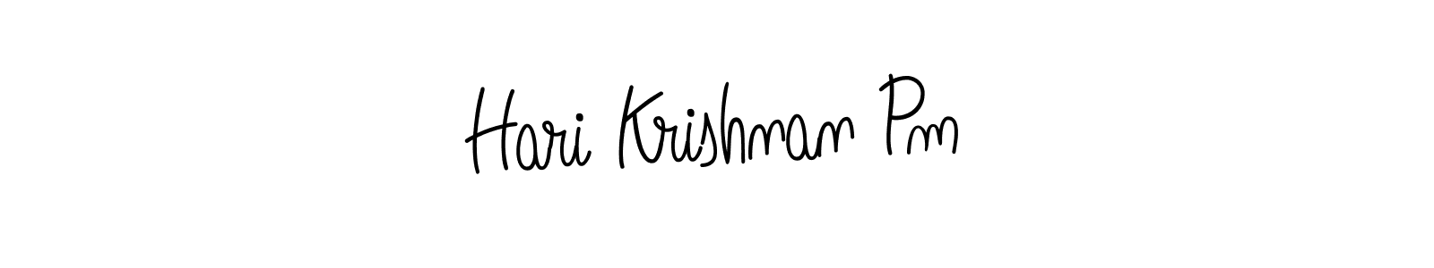 Make a beautiful signature design for name Hari Krishnan Pm. With this signature (Angelique-Rose-font-FFP) style, you can create a handwritten signature for free. Hari Krishnan Pm signature style 5 images and pictures png