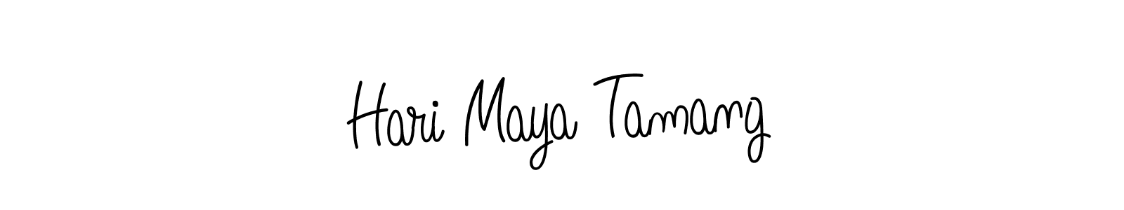 Create a beautiful signature design for name Hari Maya Tamang. With this signature (Angelique-Rose-font-FFP) fonts, you can make a handwritten signature for free. Hari Maya Tamang signature style 5 images and pictures png