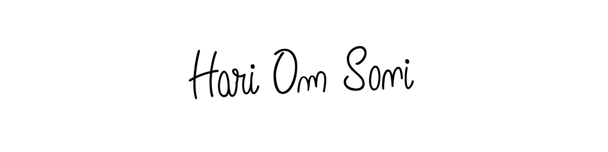 Make a beautiful signature design for name Hari Om Soni. With this signature (Angelique-Rose-font-FFP) style, you can create a handwritten signature for free. Hari Om Soni signature style 5 images and pictures png