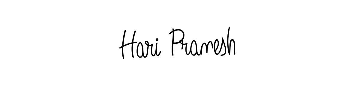 Make a beautiful signature design for name Hari Pranesh. With this signature (Angelique-Rose-font-FFP) style, you can create a handwritten signature for free. Hari Pranesh signature style 5 images and pictures png
