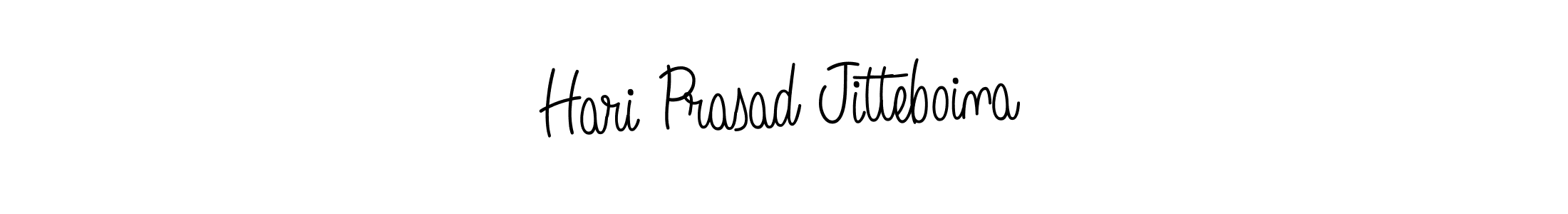 You should practise on your own different ways (Angelique-Rose-font-FFP) to write your name (Hari Prasad Jitteboina) in signature. don't let someone else do it for you. Hari Prasad Jitteboina signature style 5 images and pictures png