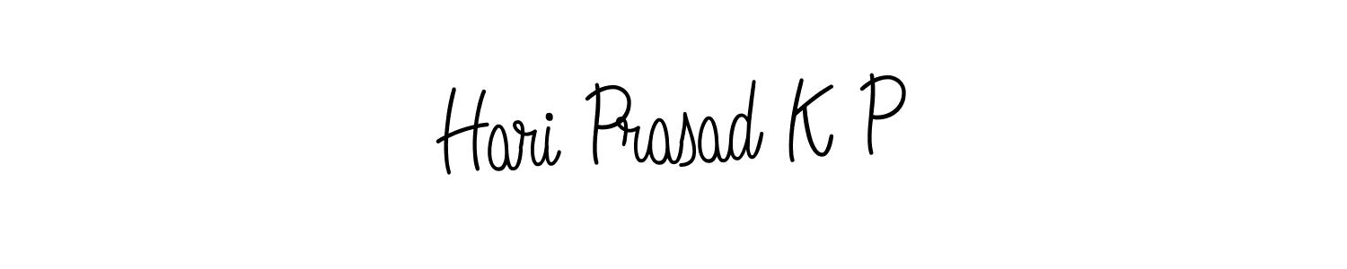 The best way (Angelique-Rose-font-FFP) to make a short signature is to pick only two or three words in your name. The name Hari Prasad K P include a total of six letters. For converting this name. Hari Prasad K P signature style 5 images and pictures png