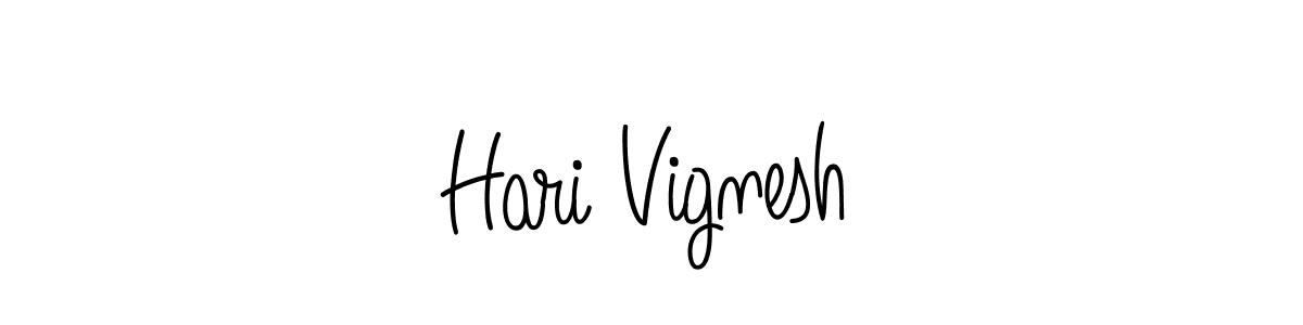 Design your own signature with our free online signature maker. With this signature software, you can create a handwritten (Angelique-Rose-font-FFP) signature for name Hari Vignesh. Hari Vignesh signature style 5 images and pictures png