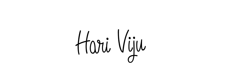 How to make Hari Viju name signature. Use Angelique-Rose-font-FFP style for creating short signs online. This is the latest handwritten sign. Hari Viju signature style 5 images and pictures png