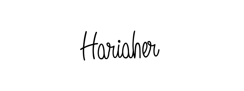 Design your own signature with our free online signature maker. With this signature software, you can create a handwritten (Angelique-Rose-font-FFP) signature for name Hariaher. Hariaher signature style 5 images and pictures png