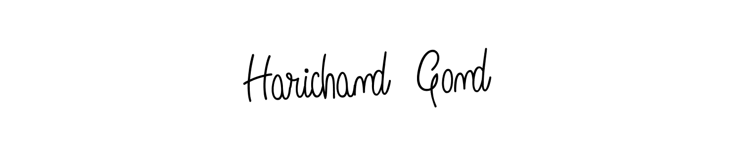 This is the best signature style for the Harichand  Gond name. Also you like these signature font (Angelique-Rose-font-FFP). Mix name signature. Harichand  Gond signature style 5 images and pictures png