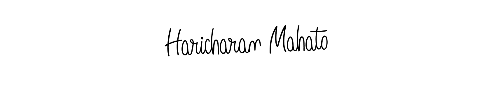 Make a beautiful signature design for name Haricharan Mahato. With this signature (Angelique-Rose-font-FFP) style, you can create a handwritten signature for free. Haricharan Mahato signature style 5 images and pictures png