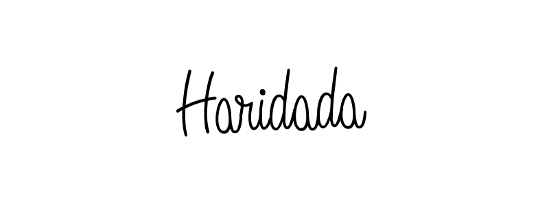 Make a beautiful signature design for name Haridada. With this signature (Angelique-Rose-font-FFP) style, you can create a handwritten signature for free. Haridada signature style 5 images and pictures png